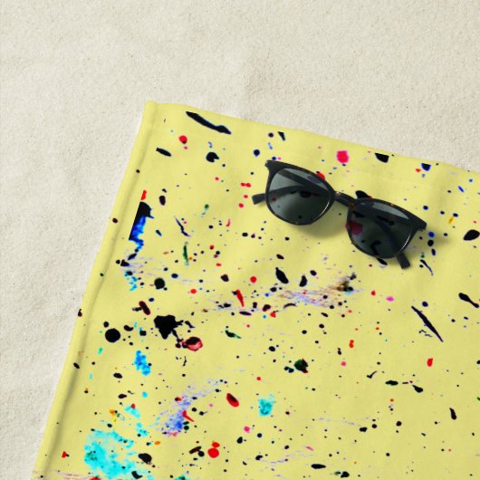 抽象芸術アーおもしろいトカスタムの色 ビーチタオル (インサイチュ)