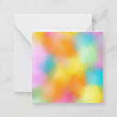 抽象芸術アーカラフルトパーソナライズされたテンプレート ノートカード (裏面)