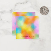 抽象芸術アーカラフルトパーソナライズされたテンプレート ノートカード (正面/裏面インサイチュ)