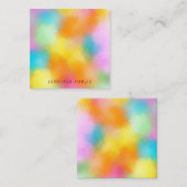 抽象芸術アーカラフルトパーソナライズされたテンプレート ノートカード (正面/裏面)