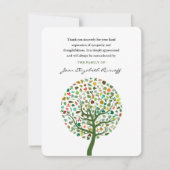 抽象芸術アーカラフルトリー |葬儀 サンキューカード (正面)