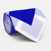 抽象芸術アーガイルブルーカスタムホワイトタイ ネクタイ (ロール)