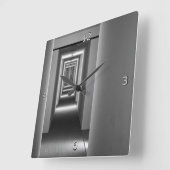 抽象芸術アーキテクチャファインアート スクエア壁時計 (傾斜)