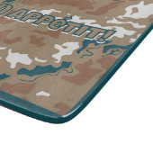 抽象芸術アースカモフラージブラウン カッティングボード (角)