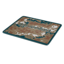 抽象芸術アースカモフラージブラウン カッティングボード