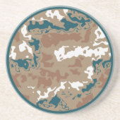 抽象芸術アースカモフラージブラウン コースター (正面)