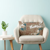 抽象芸術アースカモフラージブラウン ランバークッション (椅子)