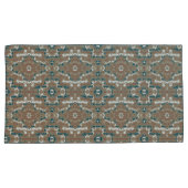 抽象芸術アースカモフラージブラウン 枕カバー (正面右)