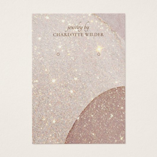 抽象芸術アースグリッターイヤリングディスプレイカード (正面)