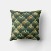 抽象芸術アーストーングリーンブラウン クッション (裏面)