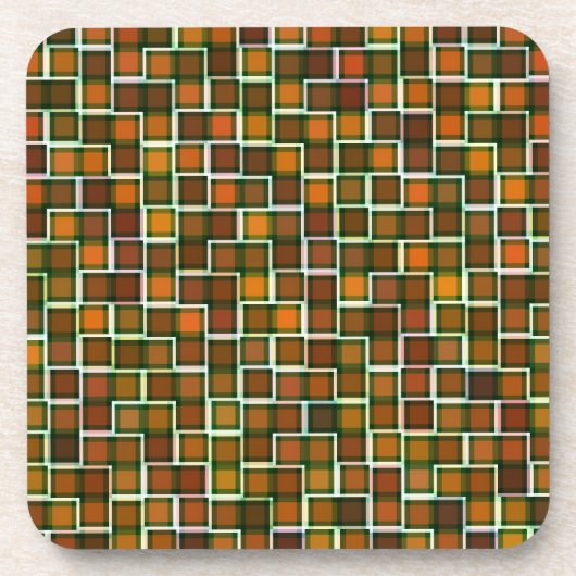 抽象芸術アーストーンスクエアパターンコースター コースター (正面)