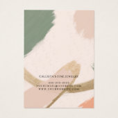 抽象芸術アーストーン金ゴールドイヤリングネックレスディスプレイ (裏面)