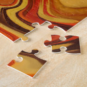 抽象芸術アースントーンスワールアートプリント ジグソーパズル (側面)