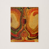 抽象芸術アースントーンスワールアートプリント ジグソーパズル (縦)