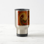 抽象芸術アースントーンスワールアートプリント トラベルマグ (中央)