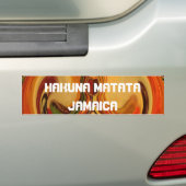 抽象芸術アースントーンスワールアートプリント バンパーステッカー (車上)