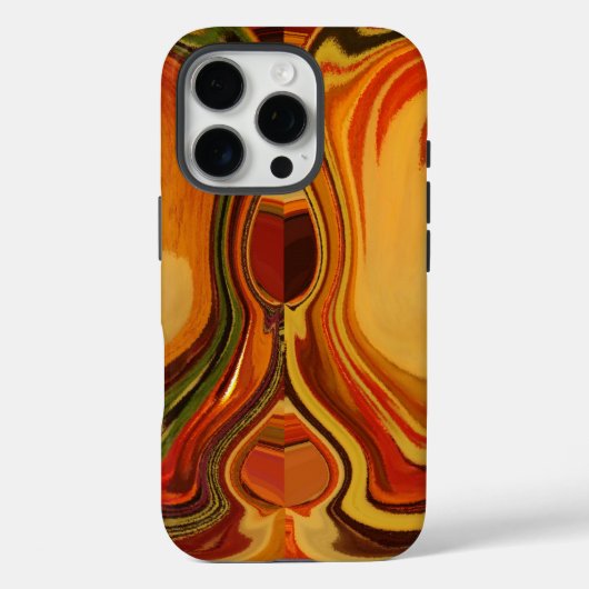 抽象芸術アースントーンスワールアートプリント Case-Mate iPhoneケース (裏面)