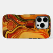 抽象芸術アースントーンスワールアートプリント Case-Mate iPhoneケース (裏面 (横))