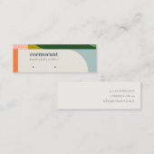 抽象芸術アーチレトロカラフルイヤリングスタッドホルダー スキニー名刺 (正面/裏面)