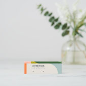 抽象芸術アーチレトロカラフルイヤリングスタッドホルダー スキニー名刺 (スタンド正面)