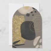 抽象芸術アーチ写真誕生日任意の年齢 招待状 (裏面)