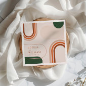 抽象芸術アーチ形状のBoho Coctail Napkins スタンダードカクテルナプキン