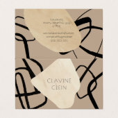 抽象芸術アーティストアトリエアーティザンクリエイティブ二つ折り 名刺 (外部フラット)