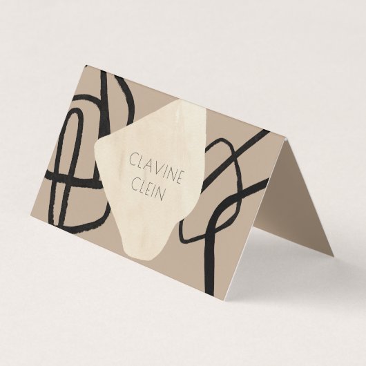 抽象芸術アーティストアトリエアーティザンクリエイティブ二つ折り 名刺 (正面)