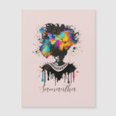 抽象芸術アーティストアフロウーマン |白黒 (正面)