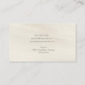 抽象芸術アーティストアートアトリエアーティザンクリエイティブブシン 名刺 (裏面)