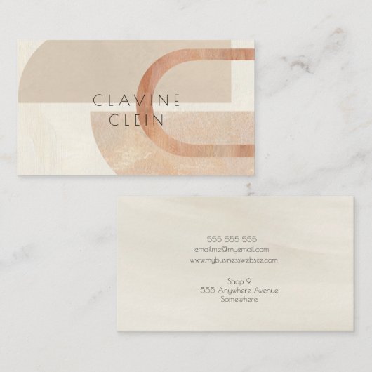 抽象芸術アーティストアートアトリエアーティザンクリエイティブブシン 名刺 (正面/裏面)