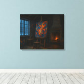 抽象芸術アーティストウィンタースタジオ キャンバスプリント (インサイチュ (ウッドフロア))