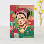 抽象芸術アーティストクリスマスカード カード (黄色い花)