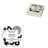 抽象芸術アーティストブランディングラバースタンプ ラバースタンプ (押印)