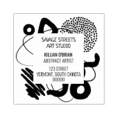 抽象芸術アーティストブランディングラバースタンプ ラバースタンプ (インプリント)