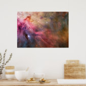 抽象芸術アートがオリオン星雲で見つかる ポスター (キッチン)