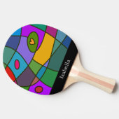 抽象芸術アートと愛 卓球ラケット (横)