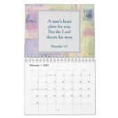 抽象芸術アートと月刊聖書の詩暦 カレンダー (2月 2027)