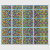 抽象芸術アートのガラスのステンドグラスの外観 ラッピングペーパー (フラット)