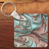 抽象芸術アートのキーチェーン上の色の渦巻き キーホルダー (正面)