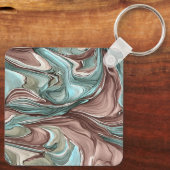 抽象芸術アートのキーチェーン上の色の渦巻き キーホルダー (裏面)