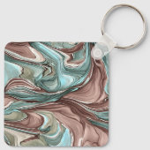 抽象芸術アートのキーチェーン上の色の渦巻き キーホルダー (裏面)