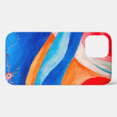 抽象芸術アートのテクスチャ背景、フラグメントを閉じる Case-Mate iPhoneケース (裏面 (横))