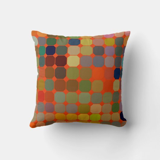 抽象芸術アートのテクスチャ。テカラフルクスチャモダン芸術 クッション (裏面)