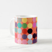 抽象芸術アートのテクスチャ。テカラフルクスチャモダン芸術 コーヒーマグカップ (正面左)