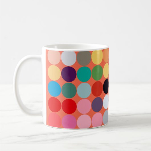 抽象芸術アートのテクスチャ。テカラフルクスチャモダン芸術 コーヒーマグカップ (左)