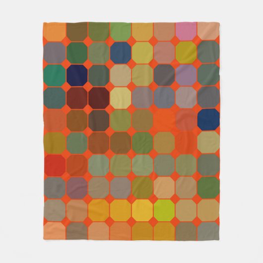 抽象芸術アートのテクスチャ。テカラフルクスチャモダン芸術 フリースブランケット (正面)