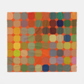 抽象芸術アートのテクスチャ。テカラフルクスチャモダン芸術 フリースブランケット (正面(横))