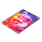 抽象芸術アートのパーソナル化星 ノートブック (左側)