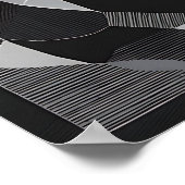 抽象芸術アートのポスター、白黒モダンプリント ポスター (角)